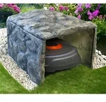 M&auml;hrobotergarage in Steinoptik Mower Garage Felsen Gartendekoration Abdeckfelsen