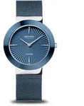 Damenarmbanduhr BERING 11435-307 marineblau klassisch Mode - Silber
