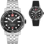 SWISS MILITARY HANOWA Herrenuhr Automatikuhr silber / schwarz onesize Herren 44,5