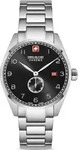 SWISS MILITARY HANOWA Herrenuhr Quarzuhr silber / schwarz onesize Herren 42