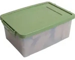 Betzold Aufbewahrungsbox, 16 x 39,5 x 27,5 cm, wei&szlig;-transparent, Naturfarben,...