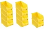 SparSet 10x Gelbe Sichtlagerbox 3.0 | HxBxT 12,5x14,5x23,5cm | 2,8 Liter 