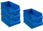 SparSet 5x Blaue Sichtlagerbox 5.0 | HxBxT 20x30x50cm | 21,8 Liter 