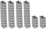SuperSparSet 48x Graue Sichtlagerbox 3.0 | HxBxT 12,5x14,5x23,5cm | 2,8 Liter 