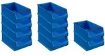 SparSet 10x Blaue Sichtlagerbox 5.1 mit Griffstange | HxBxT 20x30x50cm | 21,8...