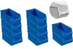 SparSet 10x Blaue Sichtlagerbox 4.0 mit Abdeckung | HxBxT 15x20x35cm | 7,2...