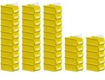 SuperSparSet 40x Gelbe Sichtlagerbox 2.0 mit Abdeckung | HxBxT 7,5x10x17,5cm |...