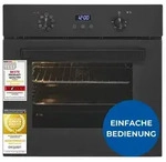 Exquisit Einbaubackofen, 67 Liter, 8 Funktionen, LED-Display, Grillrost & Backblech,