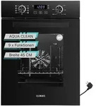 KB-ELEMENTS Einbaubackofen, 45 CM, 50 Liter, 9 x Funktionen, AQUA CLEAN,