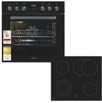 Herd Set | EHE5258-UBZ-020 schwarz | 75 Liter Garraum | Umluft und...