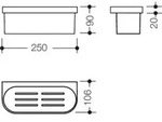 HEWI 800.03.30090 98 Duschkorb Sys 800 K, Kst., - Wei&szlig;