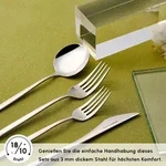 New Porto Besteckset f&uuml;r 12 Personen 84 Teiliges Essbesteck Set