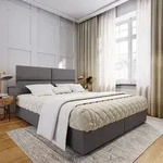 Masseno Boxspringbett LONIS 160x200 cm Komplett-Set mit Bonell Matratze und Topper,
