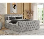 MKS MEBLE Boxspringbett 200 x 200 cm mit Bettkasten, Bett 200 x 200 cm mit Matratze