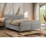 MKS MEBLE Boxspringbett 200x200, Bett 200x200 mit Matratze H4, Boxspringbett...
