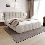 BEAUTYSOFA | Doppelbett CLEO 180x200 cm, Polsterbett mit Bettkasten, Matratze &