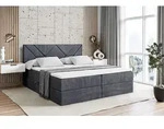 ALTDECOR Boxspringbett mit H3-Matratze (20 cm hoch) mit Bonellfederung + PUR, Topper