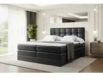 ALTDECOR Boxspringbett mit 2 Matratzen und Topper - 180x200 cm - MARCE KING - Schwarz