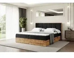 ALTDECOR Boxspringbett LOLLI7 mit H3-Matratze, Kopfteil und Eiche-Holz...