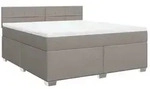 vidaXL Boxspringbett mit Matratze Taupe 180x200 cm Stoff - Taupe