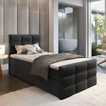 Masseno Boxspringbett AMON 80 80x200 cm Komplett-Set mit Bonell Matratze und Topper,