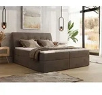 MKS MEBLE Boxspringbett DAGOS 140 x 200 cm mit Bettkasten & Stauraum, 7-Zonen