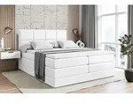 ALTDECOR Boxspringbett mit 2 Matratzen und Topper - 200x200 cm - NOVA KING - Wei&szlig;
