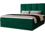 Boxbett Malmo mit 2 Bettk&auml;sten, 160x200, Farbe: Gr&uuml;n, Velourstoff, Doppelbett...