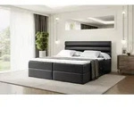 ALTDECOR Boxspringbett mit H4 Matratze und Topper - 120 x 200 cm - CELESTIA - Schwarz