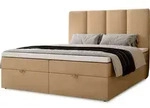 Boxbett Malmo mit 2 Bettk&auml;sten, 180x200, Farbe: Beige, Velourstoff, Doppelbett mit