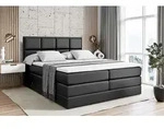 ALTDECOR Boxspringbett mit 2 Matratzen und Topper - 160x200 cm - NOVA KING -Schwarz