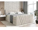 ALTDECOR Boxspringbett mit Fu&szlig;teil, 2 Matratzen und Topper - 140x200 cm - ERNINA-Z