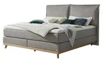 HASENA Boxspringbett Imelda mit Kissen grey Holz Eiche bright 160x200 : Topper -