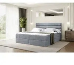 ALTDECOR Boxspringbett mit H3 Matratze und Topper - 120 x 200 cm - CELESTIA - Grau