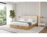 ALTDECOR Polsterbett mit Bettkasten - ENZO8 - 140x200 Beige- Bett mit Matratze...