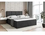 ALTDECOR Boxspringbett mit H4 Matratze und Topper - 160 x 200 cm - NOVA - Schwarz
