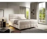 Boxspringbett Schlafzimmerbett SOPHIE 140x200cm Stoff Salvador Beige - Beige