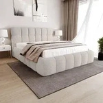 BEAUTYSOFA | Doppelbett CLEO 180x200 cm, Polsterbett mit Bettkasten, Matratze &