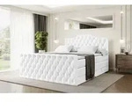 ALTDECOR Boxspringbett mit Fu&szlig;teil, 2 Matratzen und Topper - 200x200 cm -...