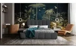 Polsterbett Doppelbett HEDA 180x200cm in Stoff Perfect Harmony Anthrazit - Grau