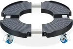 Relaxdays Pflanzenroller, ausziehbarer Blumenroller, &Oslash; 40 - 57,5 cm, Kunststoff,