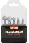 STIER Kegelsenker Set 5-teilig Bit-Schaft 1/4"