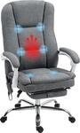 HOMCOM B&uuml;rostuhl mit Massage- und Heizfunktion, ergonomischer B&uuml;rostuhl mit