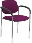 Fester Stuhl Villalgordo bali Gestell aus violettem Chrom mit Armlehnen - Lila