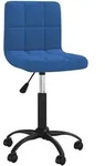 vidaXL B&uuml;rostuhl Drehbar Blau Samt - Blau