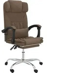 vidaXL B&uuml;rostuhl mit Massagefunktion Braun Stoff - Braun