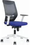 rocada B&uuml;rostuhl, 908W-3 Stoff blau, Gestell wei&szlig; - Wei&szlig;/Blau