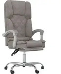 vidaXL B&uuml;rostuhl mit Massagefunktion Taupe Stoff - Taupe