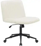 CLP B&uuml;rostuhl Kingman h&ouml;henverstellbar und drehbar creme Material Samt - Creme