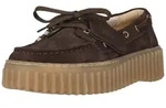 CLARKS Schn&uuml;rschuhe Torhill Boat mit gerippter Laufsohle 5230 Dark Brown Suede...